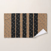 Mini Geo Brown rayures noir (Serviette à main)