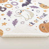Mini Ghost & Pumpkin Sherpa Plaid – Taille Small (3/4)