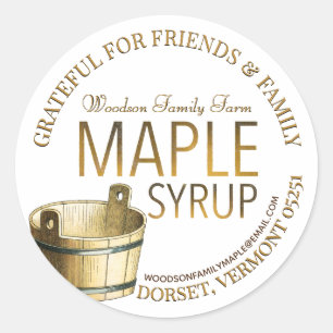 Mini Gift Label Maple Syrup Jar of Jug Topper