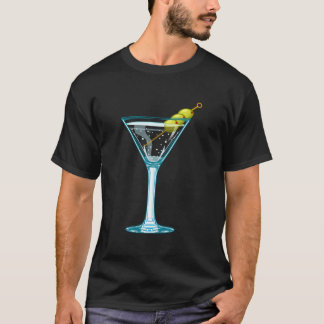 Mini Glass Green Olives Bender Vodka Drink T-shirt