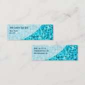 Mini Glitz bleu Curve carte de visite maigre (Devant / Derrière)