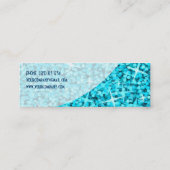 Mini Glitz bleu Curve carte de visite maigre (Dos)