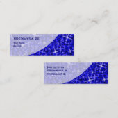 Mini Glitz bleu foncé Courbe carte de visite maigre (Devant / Derrière)