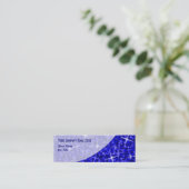 Mini Glitz bleu foncé Courbe carte de visite maigre (Debout devant)