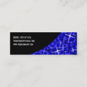 Mini Glitz bleu foncé Courbe noire carte de visite maig (Dos)