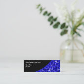 Mini Glitz bleu foncé Courbe noire carte de visite maig (Debout devant)