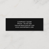Mini Glitz "Gold" carte de visite maigre noir (Dos)