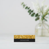 Mini Glitz "Gold" carte de visite maigre noir (Debout devant)