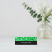 Mini Glitz Green carte de visite noir maigre (Debout devant)