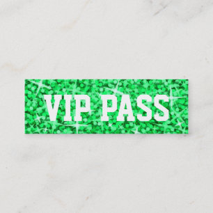 Mini Glitz Green 'VIP PASS' carte de visite maigre