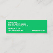 Mini Glitz Green 'VIP PASS' carte de visite maigre (Dos)