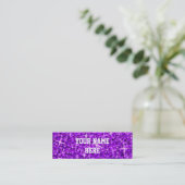 Mini Glitz Purple modèle de carte de visite maigre (Debout devant)