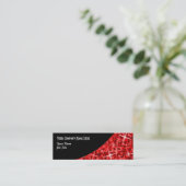 Mini Glitz Red Black Curve carte de visite maigre (Debout devant)