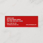 Mini Glitz Red 'VIP PASS' carte de visite maigre (Dos)