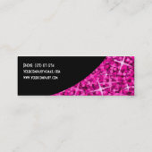Mini Glitz rose Courbe noire carte de visite maigre (Dos)