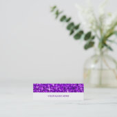 Mini Glitz violet carte de visite blanc maigre (Debout devant)