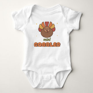 Mini Gobbler Baby Thanksgiving kalkoen bodywarmer Romper