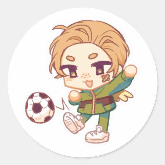 Mini goddelijke verdediger ronde sticker (Voorkant)