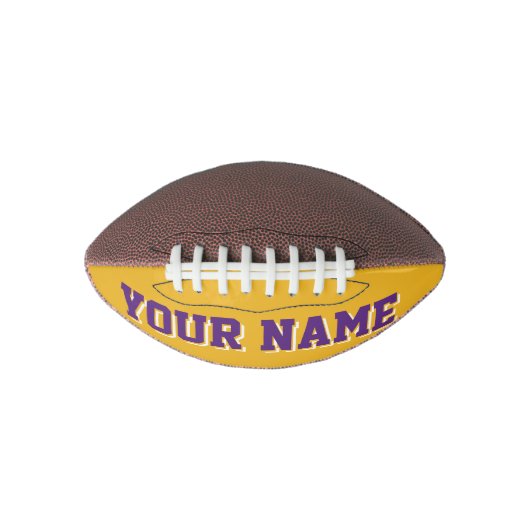 Mini GOLD EN PAARS gepersonaliseerd Football (Voorkant)