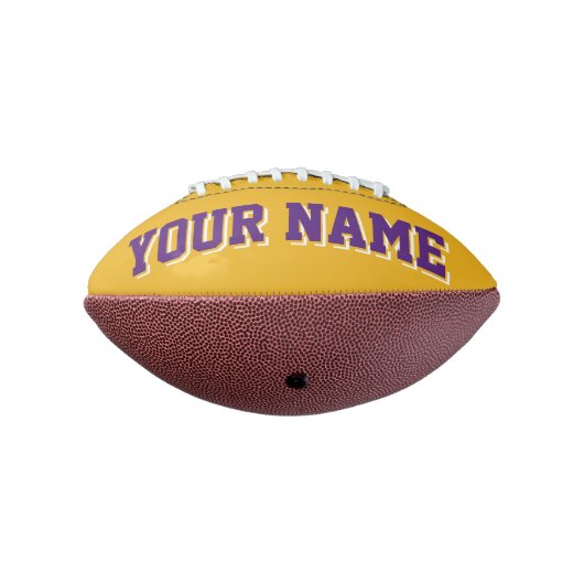 Mini GOLD EN PAARS gepersonaliseerd Football (Gedraaid 270)
