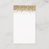 Mini Gold Glitter QR-code Weddenschap - Gegevens Informatiekaartje (Achterkant)