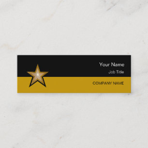 Mini Gold Star carte de visite or noir maigre