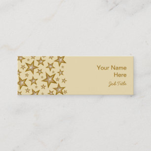 Mini Gold Stars carte de visite crème côté maigre