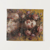 Mini Golden Bloom Tapestry – Wall Art Wandkleed (Voorkant (horizontaal))