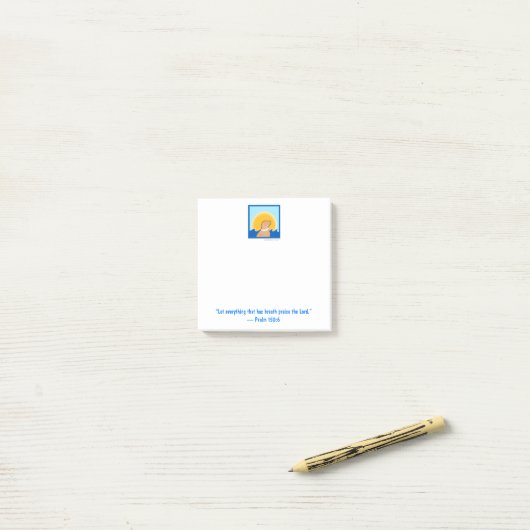 Mini Golden Dog Sunrise Waves Post-it® Notes (Op bureau)