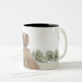 Mini Golden Doodle Tweekleurige Koffiemok (Voorkant rechts)