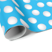 Mini Golf Balls Birthday Party Kinder Blue Cadeaupapier (Rol Hoek)