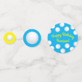 Mini Golf Balls Birthday Party Kinder Blue Confetti (Voorkanten)