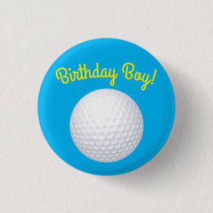 Mini Golf Balls Birthday Party Kinder Blue Ronde Button 3,2 Cm