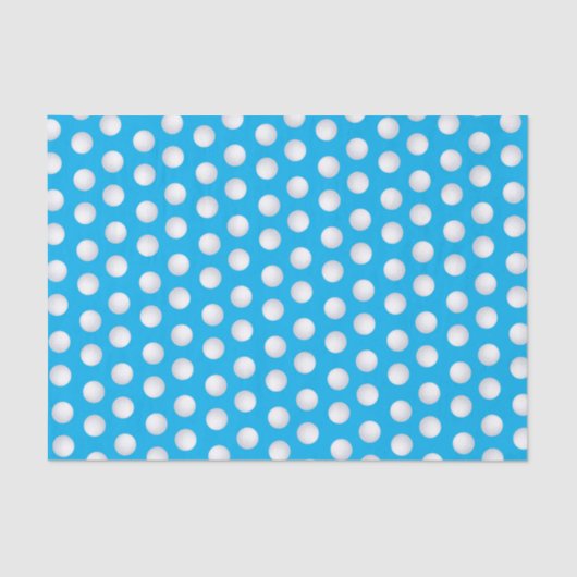 Mini Golf Balls Birthday Party Kinder Blue Tissuepapier (Voorkant)