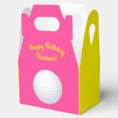 Mini Golf Balls Birthday Party Kinder roze Bedankdoosjes (Geopend)
