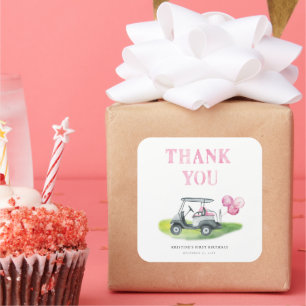 Mini Golf Gift Vierkante Sticker