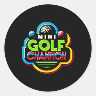 Mini Golf Kampioen - Ronde Sticker