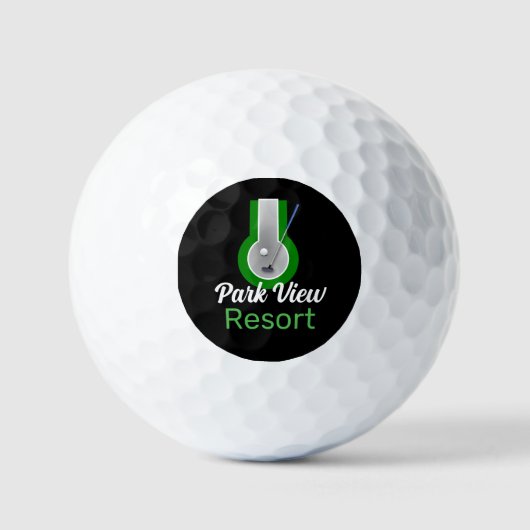Mini Golf Logo, Mini Golfbaan Golfballen (Voorkant)