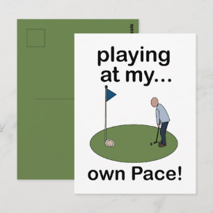 Mini Golf Minigolf Spelen In Mijn Eigen Tempo Golf Briefkaart