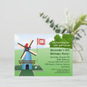Mini Golf Windmill Fairway Party Invitation (Debout devant)