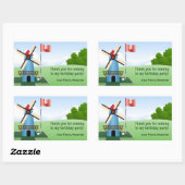 Mini Golf Windmill Fairway Party Sticker (Vel)