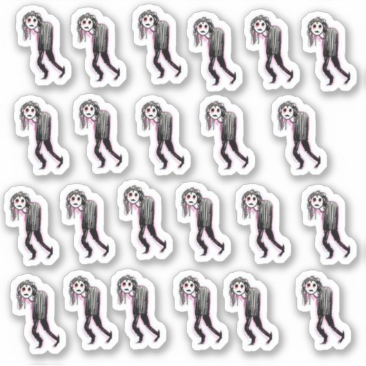 Mini Goths Stickers Vinyl Coupé Sur Mesure (Devant)