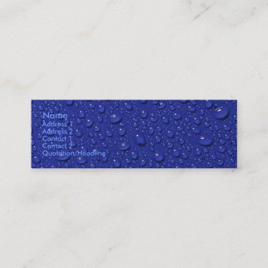 Mini Gouttes de pluie - Carte de visite (Devant)