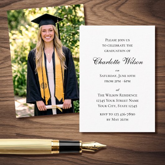 Mini Graduation Invitation Script Enclosure Card