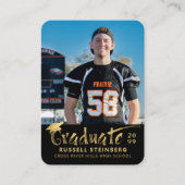 Mini Graduation Party Photo Black Gold Invitation (Devant)