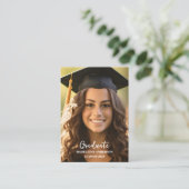 Mini Graduation Photo QR Code Website Informatiekaartje (Staand voorkant)