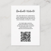 Mini Graduation Photo QR Code Website Informatiekaartje (Achterkant)