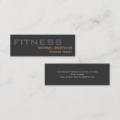 Mini Gris Orange Personal Trainer Carte de visite uniqu (Devant / Derrière)