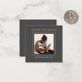 MINI Happy Holidays Carte de Noël Modèle photo (Devant/Arrière en situation)