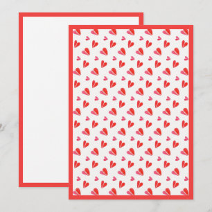 MINI HARTEN 5x7 lege platte kaart / Rood Notitiekaartje